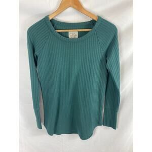Chaser Waffle Knit Turquoise Top Size Small